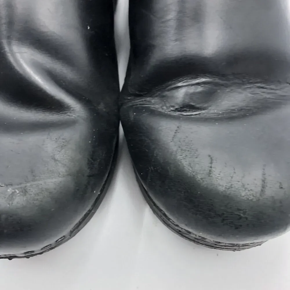 Dansko XP 2.0 Womens Black Leather Round Toe Block Heel Clog Shoes Size 41